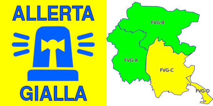 Copertina per Meteo, allerta su Gorizia e costa per temporali e raffiche di vento